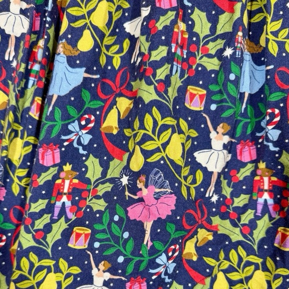 Mini Boden Printed Pull-On Twirly Skirt in Starboard Blue Nutcracker - Picture 6 of 11